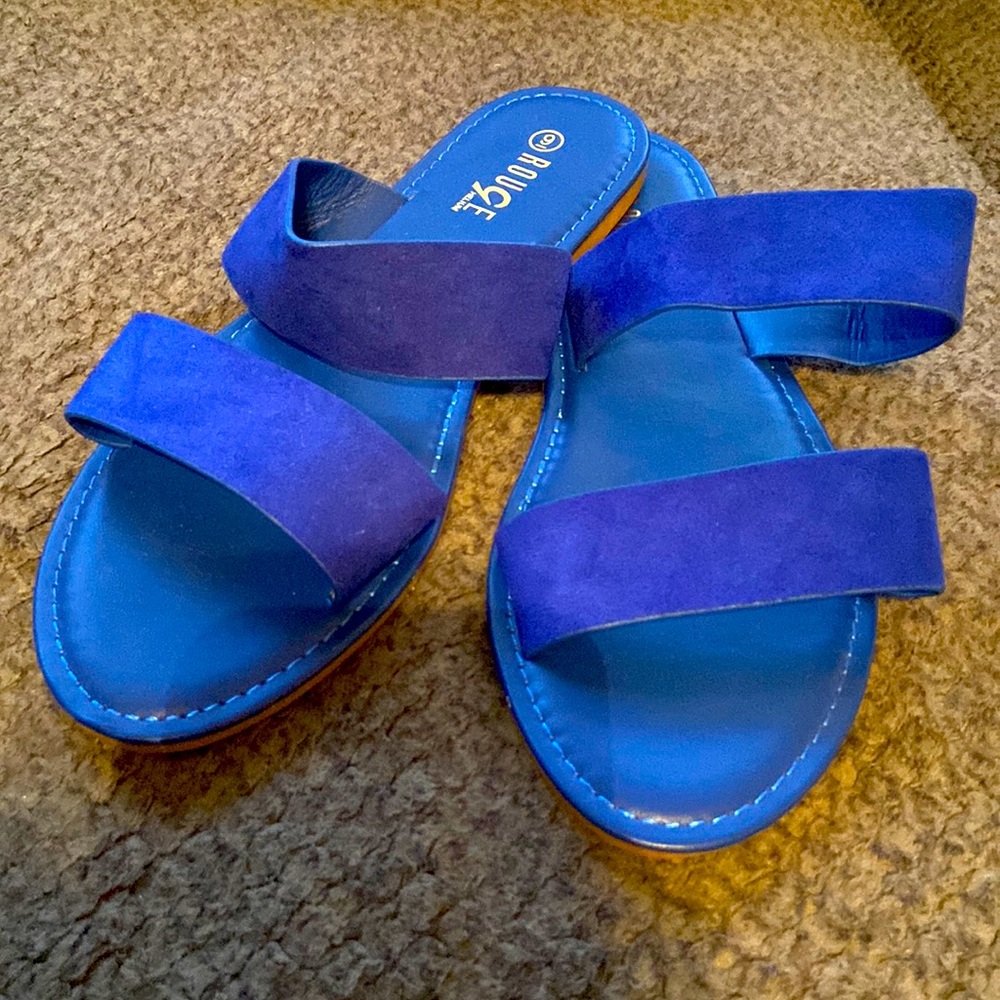 Midnight blue brand new slides cute for fancy occasion or not